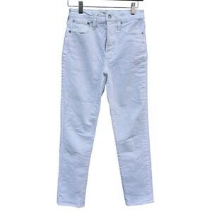Madewell The Perfect Vintage Jean High Rise‎ White Denim Size 24 27.5 inseam